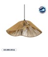 GLOBOSTAR® COURBE 205-0038 Boho Κρεμαστό Φωτιστικό Οροφής με Ντουί 1 x E27 AC 220-240V IP20 - Μπεζ - M40 x Π40 x Υ17cm